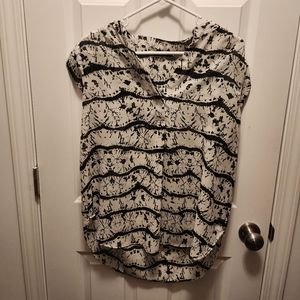 black and white blouse